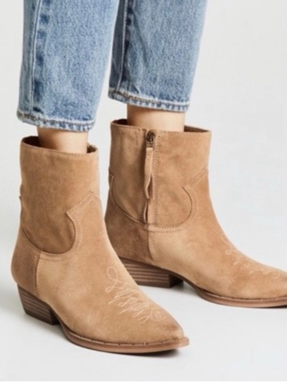 Women's Sam Edelman Ava Suede Ankle Boots in Tan